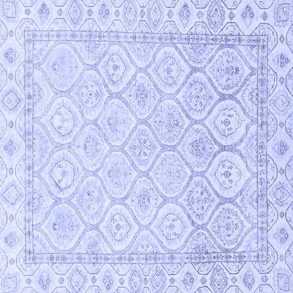 Ahgly Company Indoor Square Oriental Blue Traditional Area Rugs, 4' Square
