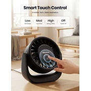 Warmco Small USB Desk Fan with Touch Control, Plug-in Personal Fan, Black