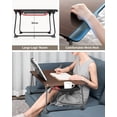 thumbnail image 4 of Laptop Desk for Bed, SAIJI XX-Large Foldable Bed Tray Table for Eating Breakfast, Writing, Working, Gaming, Drawing with Storage Drawer, Handrest Boo, 4 of 7