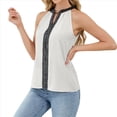 thumbnail image 2 of Camisa de con Cuello en V y Sin Mangas para Mujer, para Oficina y Trabajo. S, 2 of 9