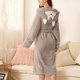 thumbnail image 1 of Batas de moda para mujer, bata de baño alargada, mantiene el calor, solapa, mismo estilo para hombres y mujeres, pijama de manga larga para mujer., 1 of 7