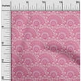 thumbnail image 1 of oneOone Viscose Chiffon Pink Fabric Semi Mandala Floral Craft Projects Decor Fabric Printed By The Yard 42 Inch Wide, 1 of 4