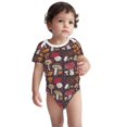 thumbnail image 2 of Yiaed Forest Wild Mushroom Print Infant Climbing Short Sleeve Onesie One-Piece Baby Bodysuit Clothes 0-12 Months -6 Months, 2 of 6