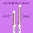 thumbnail image 2 of Double Ceramic 1-Inch Curling Iron, Barrel Creates Classic Curls, Hair Curler for Use on Short, Medium, & Long Hair, White/Rose Gold, 2 of 4