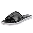 thumbnail image 1 of Sandalias planas tipo slide Juicy Couture Luxe con pedrería blancas para mujer, 1 of 6