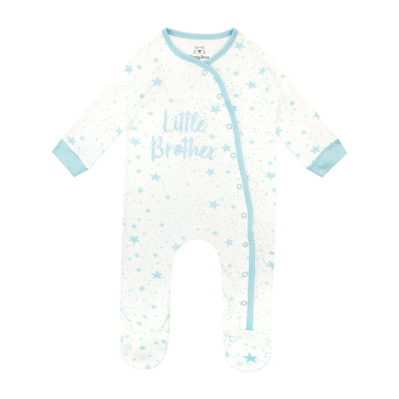 Harry Bear Baby Boy Litte Brother Long Sleeve Sleepsuit Sizes 3-12 Months