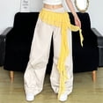 thumbnail image 2 of ManxiVoo Wrap Waist Lace Trim Layered Skirt with Scarf Belt Tie for Women Asymmetrical Style, 2 of 5