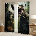 thumbnail image 2 of Erosebridal 3D Dinosaur Curtains & Drapes,Jungle Animal Curtains Blackout Dinosaurs Bedroom Decor,Gothic Dino Curtains Tropical Window Curtain 2 Panels 42"Wx84"L, 2 of 6