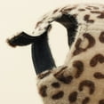 thumbnail image 7 of Yesbay Hook Loop Fasteners Baseball Cap Extended Brim Warm Leopard Print Plush Outdoor Hat for Fall Winter, 7 of 7