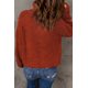 thumbnail image 2 of ABPHQTO Jersey de mujer de punto rojo con cuello alto y hombros caídos, 2 of 5