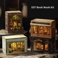 thumbnail image 6 of DIY Book Nook Kit with 3D Puzzle Model Building Wooden Bookshelf Bookend Toy Halloween Christmas Birthday Gift MINI-109, 6 of 10