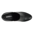 thumbnail image 5 of Soda Women Ankle Boots Slip-on Booties V Cut Sides Almond Toe Medium Stack Heel GAMEY-S Black PU 6, 5 of 5