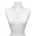 thumbnail image 3 of Delight Jewelry Green Crystal Heart Silver tone Elegant Infinity Lariat Necklace, 3 of 4