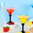thumbnail image 3 of 6-Piece Disposable Plastic Cocktail Glasses Set, Tall Transparent Party Cups for Desserts and Drinks, Ideal for Holiday Celebrations and Entertaining Guests | Black KTFgvq, 3 of 8