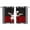 Black, variant on Chef Kitchen Curtains Small Short 39 Inch Length, Cartoon Cute Watercolor Cooking Red Black Grommet Top Bedroom Living Room Curtains, Light Filtering Cafe Curtain Drapes 2 Panels Set 55''x39''