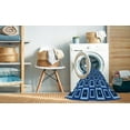 thumbnail image 2 of Ahgly Company Machine Washable Indoor Rectangle Transitional Blueberry Blue Area Rugs, 7' x 10', 2 of 7