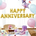 thumbnail image 3 of 16 Inch HAPPY ANNIVERSARY Letters Balloons Decorative Aluminum Film Balloons Set for Wedding Party (Golden), 3 of 5
