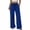 Dark Blue-wide leg trousers, variant on Women's Wide Leg Pant Lightweight Palazzo Pants Elastic Waist Lounge Trouser Loose Fit Vacation Trousers with Pockets Yellow XL