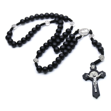 lanema Wooden Religious Jesus for Cross Necklace Christian Pendant Charm Gifts for Cros