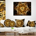 thumbnail image 4 of Designart Fractal 3D Yellowish Hexagon - Contemporary Throw Pillow - 12x20, 4 of 5