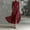 Red, variant on Women's 2-Piece Maxi Dress Set Turtleneck Long Sleeve Slim Knit Top with Smocked Waist Pleated Flowy Long Skirt