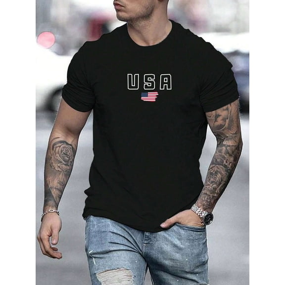 Patriotic Element - Print   USA Flag  Tee