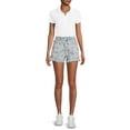 thumbnail image 3 of No Boundaries Juniors’ High Rise Destructed Midi Denim Shorts, 3 of 5