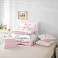 thumbnail image 5 of Manfei Personalized Gifts Bedding Twin Size,Latter K Comforter Sets with Sheets,Pink Kawaii Bow Bedding Sets Twin Size,Lightweight Room Decoration Reversible,7pcs, 5 of 7