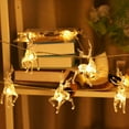 thumbnail image 6 of Christmas Lights Reindeer String Lights - 10 LED Battery Operated Christmas Decorations for Bedroom Mantel Doorway Tree Tent Indoor Outdoor Thanksgiving Decor, 6 of 6