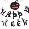 thumbnail image 2 of 1 set Happy Halloween Party Banner Bunting Garland Halloween Party Banner Decoraciones, 2 of 6