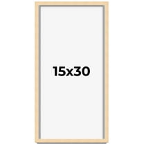 15x30 Frame Beige Real Wood Picture Frame Width 0.75 inches | Interior Frame Depth 0.5 inches |