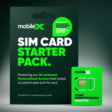 MobileX SIM Card Starter Kit, No Airtime - Prepaid