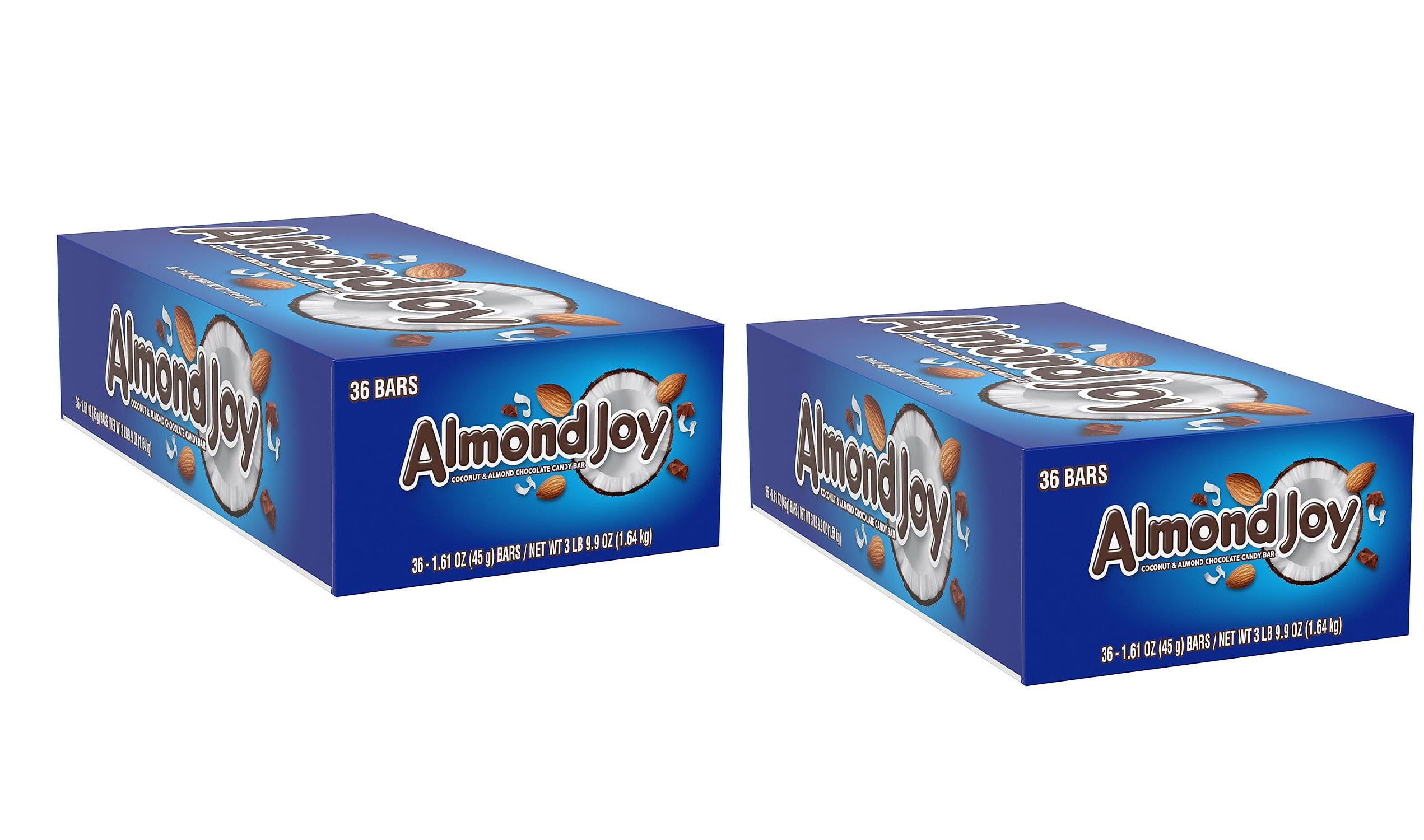 2 PACK Almond Joy Milk chocolate, coconut & almond 1.6 oz, 36 ct