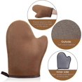 thumbnail image 3 of Mitt Applicator, Self Tanner Gloves 3D Design Ultra Soft Self Tanner Mitt Applicator Face Tanning Mitts Back Lotion Applicators (Brown), 3 of 5