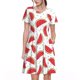 thumbnail image 1 of Easygdp Watermelon para Vestido Transpirable de Mujer, Vestido Suelto de Manga Corta con Pliegues y Bolsillos para el Verano, 1 of 6
