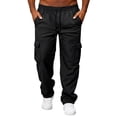 thumbnail image 3 of Durable Everyday Utility Trousers for Men Minimalist Cargo Design with Comfortable Fit for Hiking Daily Commute, 3 of 8