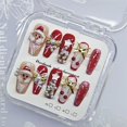 thumbnail image 4 of Ataúd largo navideño BMKKOT de Press on Nails, 10 unidades con lazo 3D, 4 of 8