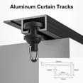 thumbnail image 2 of GXCZ Ceiling Mounted Curtain Rail Track, Aluminum Sliding Curtain Track Set For Curtains, RV, Closet, Room Divider(White,500cm/4 * 125cm), 2 of 7