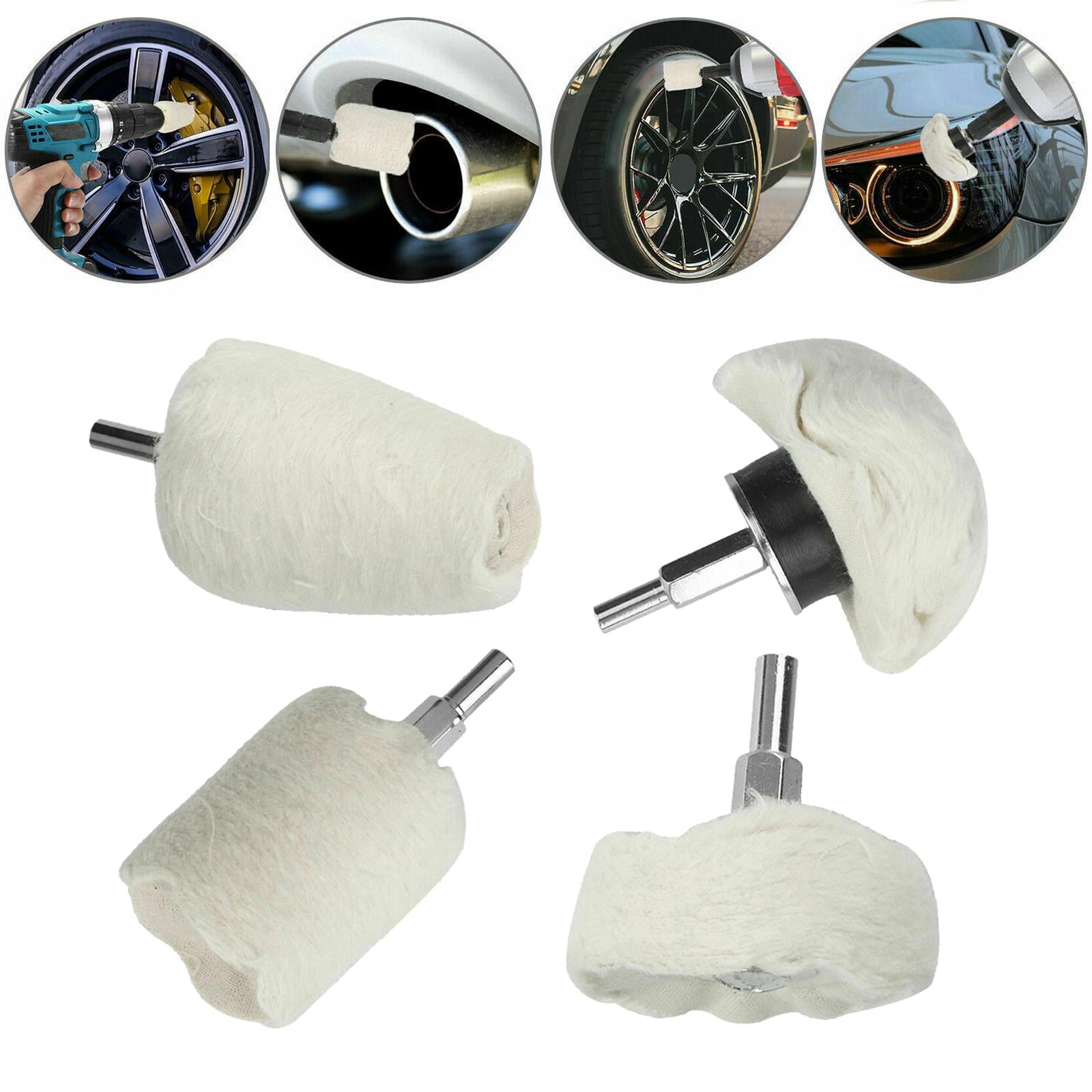 Buffing Wheel for Drill, Polishing Wheel with 1/ Shafts for Manifold