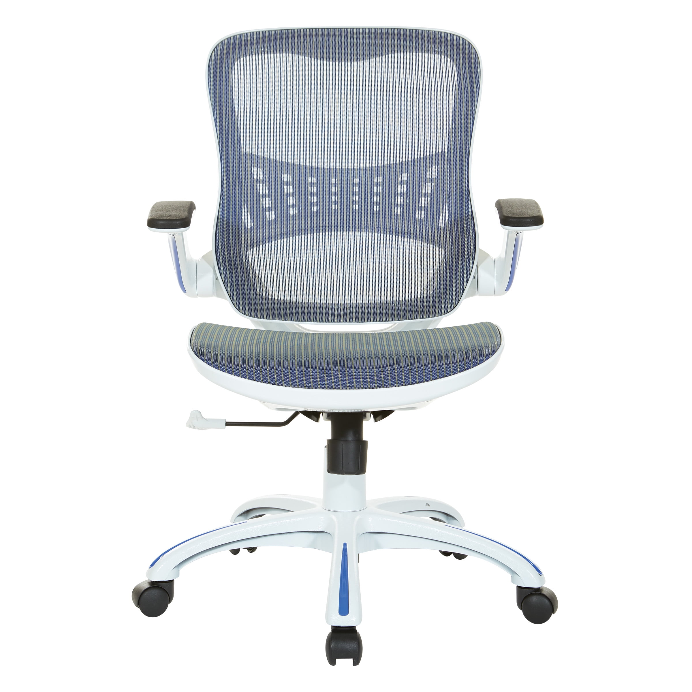 OSP Home Furnishings Riley Office Chair with Blue Mesh Seat and