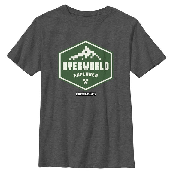 Boys Minecraft Overworld Explorer Badge T Shirt