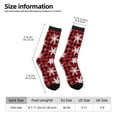thumbnail image 6 of Uemuo Snowflakes On A Buffalo Plaid Pattern Women's Crew Socks, Soft Durable Breathable Moisture-Wicking with Odor Control Cotton socks, 6 of 9