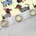 thumbnail image 4 of Homewish Cartoon Dachshund Dog Kitchen Curtains,Yellow Black Out Curtains Pack of 2 (42x63 Each), 4 of 6