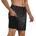 thumbnail image 2 of Fotbe Black And White Dotted Traje de Baño para Hombre – Shorts de Natación de Secado Rápido con Forro y Bolsillos-3X-Large, 2 of 6