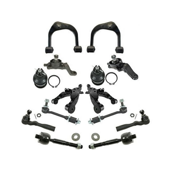 Front Control Arm Ball Joint Tie Rod and Sway Bar Link Kit 14 Piece - Compatible with 2004 - 2006 Toyota Tundra 2005