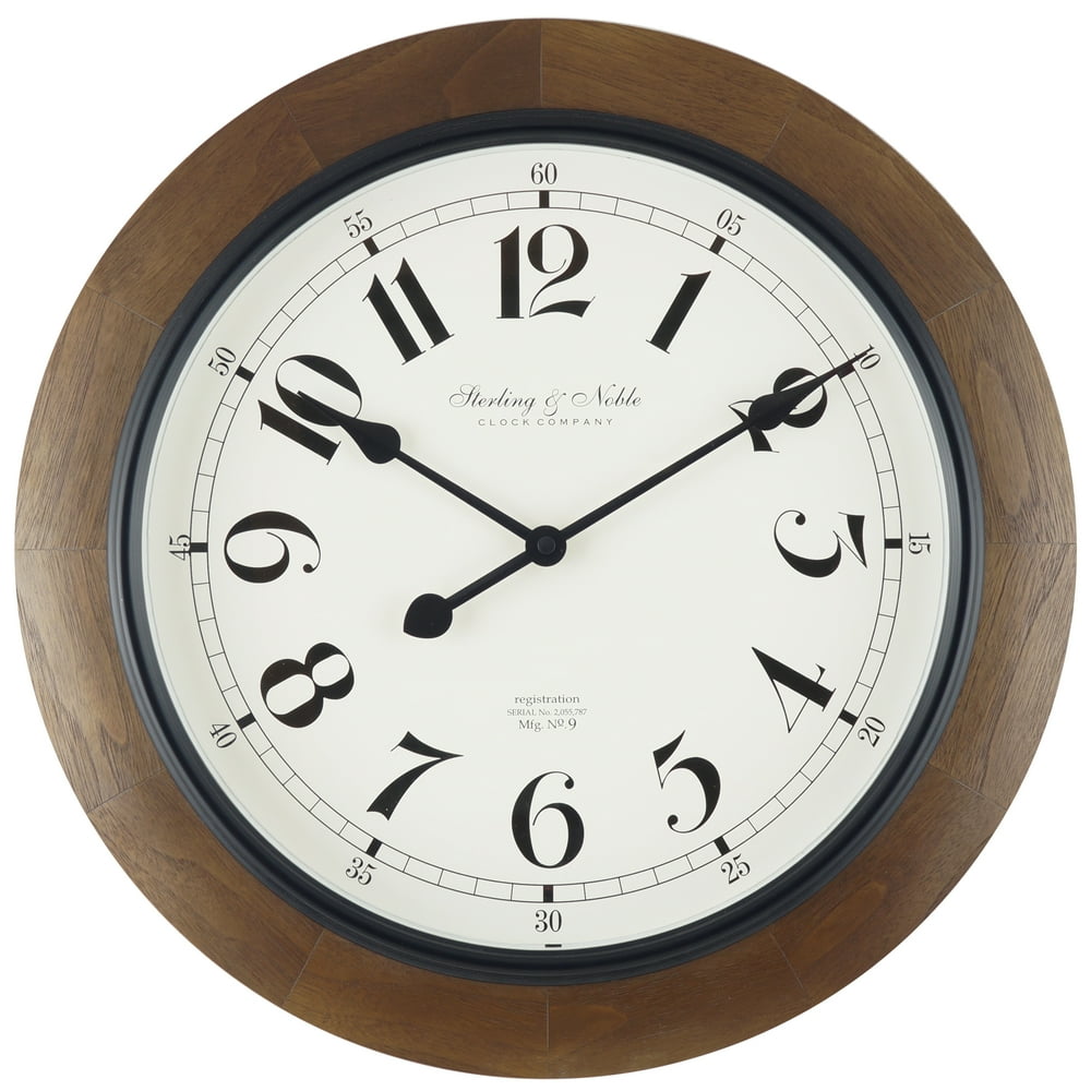 Mainstays 20" Walnut Wall Clock