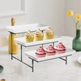 thumbnail image 6 of CoudarTitie 3 Tier Serving Stand Fruit Dessert Presentation Tiered Serving Tray Cupcake Tier Black, 6 of 9