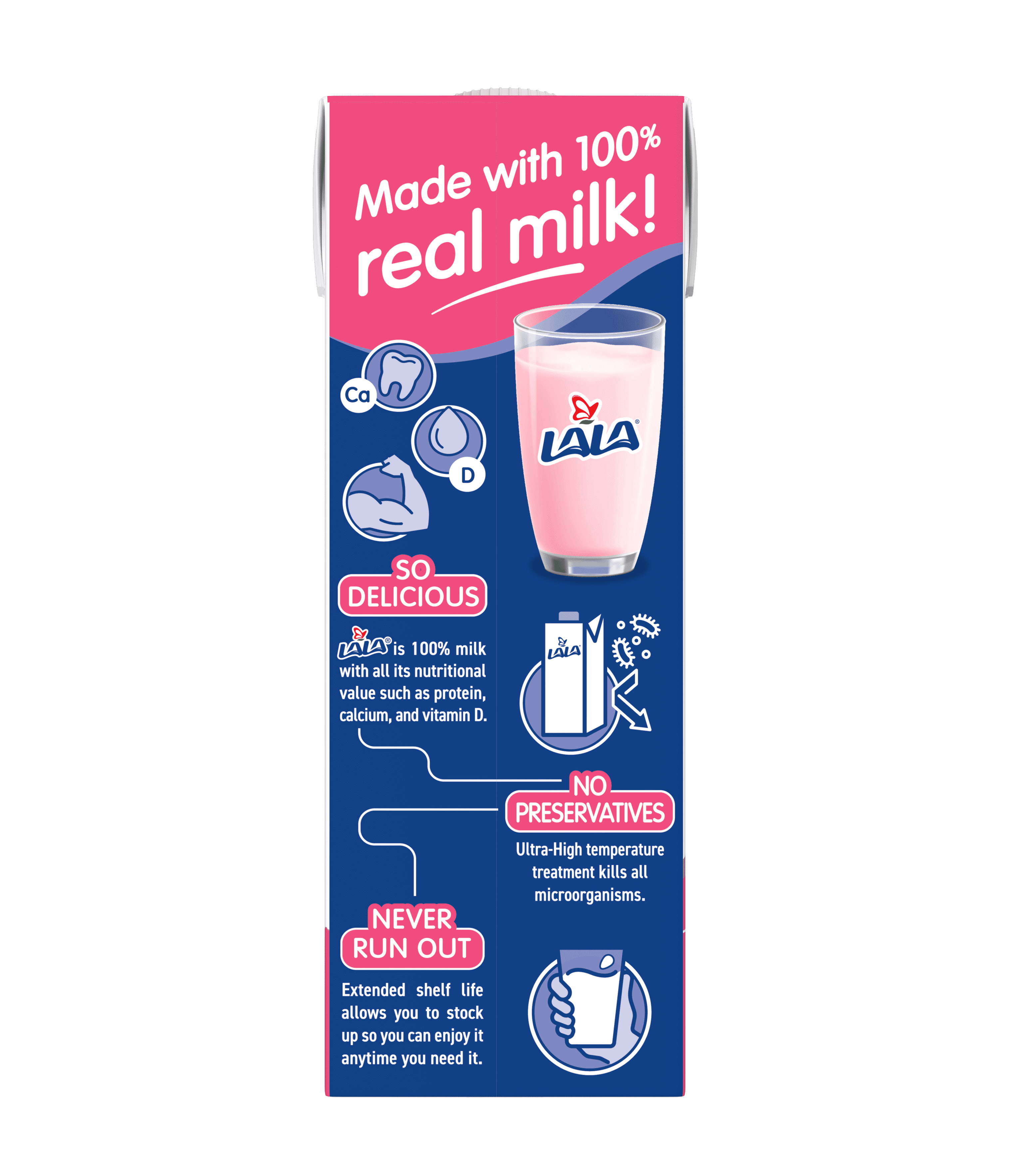 LALA Strawberry 1% Milk UHT 32oz
