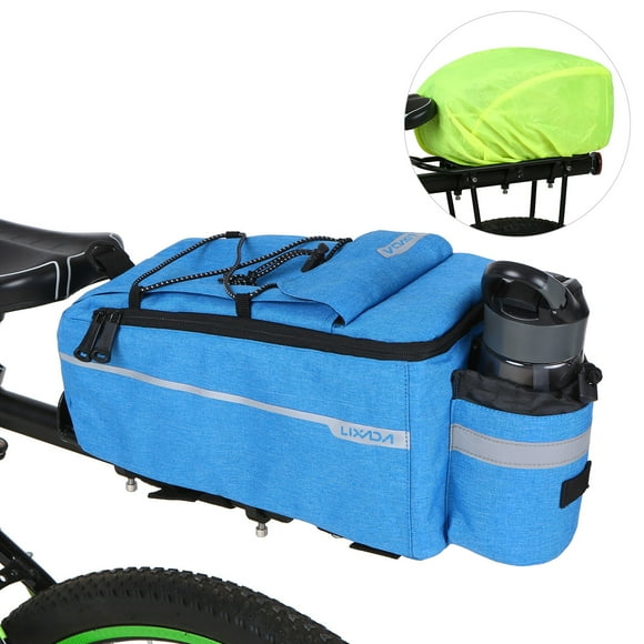 Insulated Trunk Cooler Bag with Rain Cover Waterproof Cycling Bicycle Rear Rack Storage Luggage Bag Reflective MTB Bike Pannier Bag Shoulder Bag