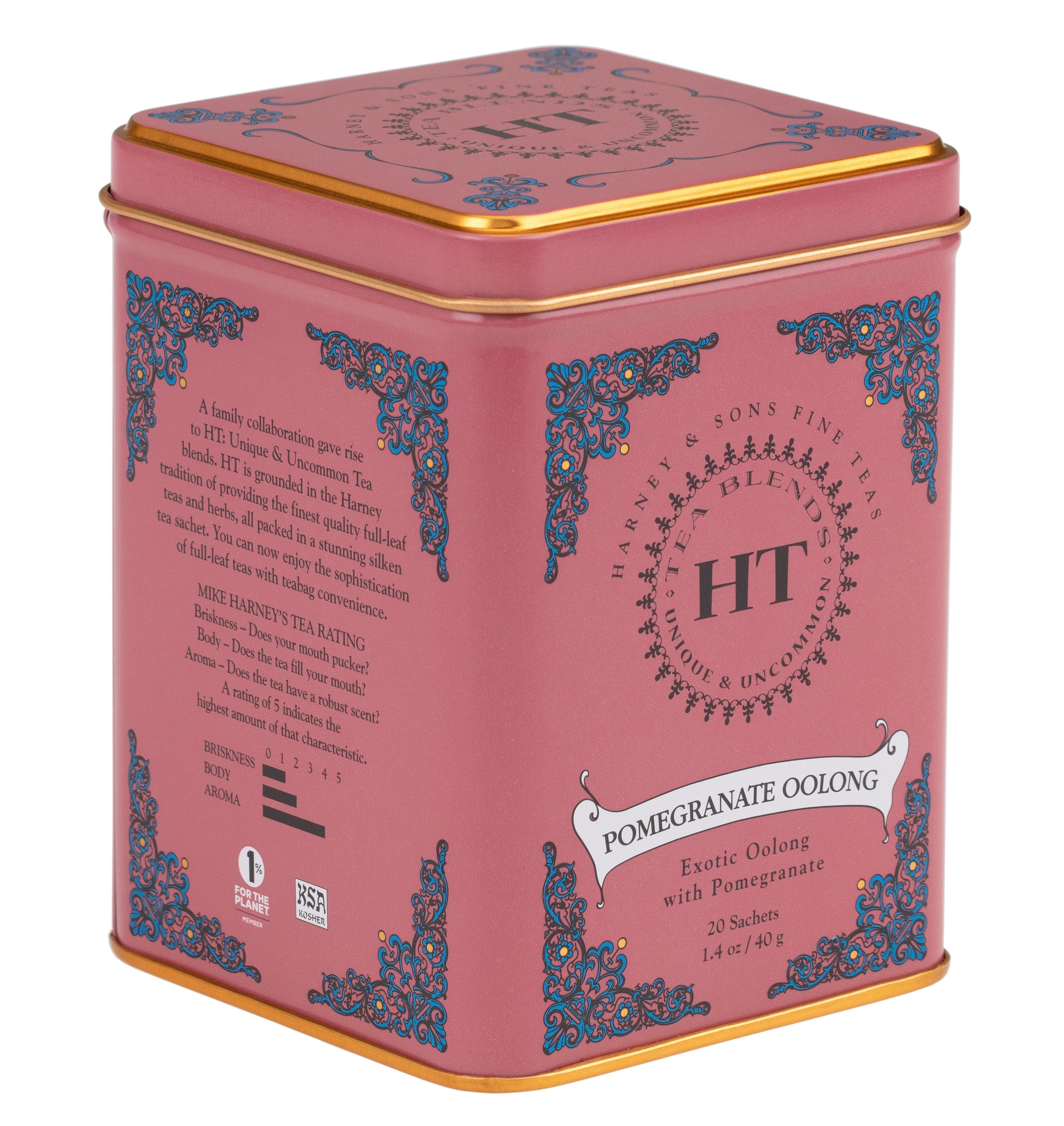 Harney & Sons, Pomegranate Oolong, Exotic Oolong with Pomegranate, 20 Ct